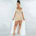 women s sexy V-neck hot rhinestone package hip dress nihaostyles wholesale clothing NSCYF80712