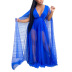 plus size solid color V-neck see-through mesh dress NSCYF80714