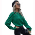 women s round neck loose pearl button shirt nihaostyles wholesale clothing NSJM80745