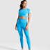 jacquard short sleeve top high waist pants high stretch yoga suit nihaostyles clothing wholesale NSXER80754