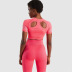 jacquard short sleeve top high waist pants high stretch yoga suit nihaostyles clothing wholesale NSXER80754