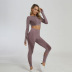 long-sleeve hollow top high waist pants high elastic Yoga suit nihaostyles clothing wholesale NSXER80755