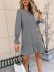women s V-neck print lantern sleeve chiffon short dress nihaostyles wholesale clothing NSJM80803