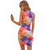 women s sleeveless tie-dye print tight short dress nihaostyles wholesale clothing NSJM80807
