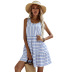  women s round neck sleeveless striped beach holiday dress nihaostyles wholesale clothing NSJM80810