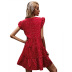 women s v-neck Polka Dot Loose short dress nihaostyles wholesale clothing NSJM80821