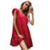 women s v-neck Polka Dot Loose short dress nihaostyles wholesale clothing NSJM80821