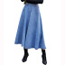 women s high waist back zipper denim long skirt nihaostyles wholesale clothing NSJM80823