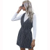 autumn and winter women s V-neck lattice receiving waist button dress nihaostyles wholesale clothing NSJM80824