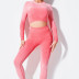 gradient color high stretch long-sleeved high waist leggings yoga suit nihaostyles clothing wholesale NSXER80839