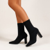 pointed toe short Chunky heel boots nihaostyles clothing wholesale NSYUS81336