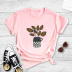 Teacup flower potted print short-sleeved T-shirt nihaostyles clothing wholesale NSYAY81320