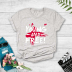 Colorblock graffiti letters printed short-sleeved T-shirt nihaostyles clothing wholesale NSYAY81317