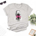 Girl with tie hair print T-shirt nihaostyles clothing wholesale NSYAY81310