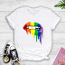 lip biting big mouth printed T-shirt nihaostyles clothing wholesale NSYAY81305