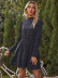 women s retro long-sleeved wavelet point slim dress nihaostyles wholesale clothing NSJM80946