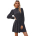 women s retro long-sleeved wavelet point slim dress nihaostyles wholesale clothing NSJM80946