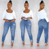 ripped washed jeans nihaostyles clothing wholesale NSWL80957