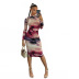 Print Long Sleeve tight Dress nihaostyles wholesale clothing NSFR80961