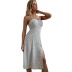 women s sling backless split  dress nihaostyles wholesale clothing NSLIH80965