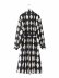 autumn black and white diamond long sleeve dress nihaostyles wholesale clothing NSAM81002
