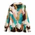  autumn women s v-neck print graffiti blouse nihaostyles wholesale clothing NSAM81026