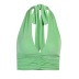 Hanging neck V-neck folds tight-fitting camisole nihaostyles clothing wholesale NSFLY81199