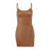 slim strap leather sleeveless dress nihaostyles clothing wholesale NSFLY81203