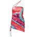 one-shoulder halter neck print drawstring dress nihaostyles clothing wholesale NSXPF81220