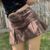 high waist short denim pleated skirt nihaostyles clothing wholesale NSXPF81256