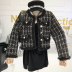 Retro Woolen plaid Short Jacket nihaostyles wholesale clothing NSXMI83176