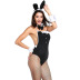 Black bunny girl one-piece cosplay costume set nihaostyles clothing wholesale NSPIS81388