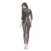 one-piece leather tight zipper jumpsuit nihaostyles wholesale halloween costumes NSPIS81421