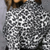 V-neck long-sleeved leopard print stitching Slim dress nihaostyles clothing wholesale NSLBS81484