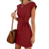 round neck short-sleeved dress nihaostyles clothing wholesale NSLBS81499