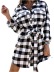 plaid long-sleeved irregular shirt dress nihaostyles clothing wholesale NSLBS81504