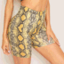 high stretch snake print high-waist hip-lifting sports yoga shorts nihaostyles clothing wholesale NSLBS81505