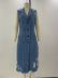 sleeveless lapel Denim Dress nihaostyles clothing wholesale NSTH81511