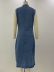 sleeveless lapel Denim Dress nihaostyles clothing wholesale NSTH81511