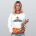 Christmas heat transfer loose round neck pullover long sleeve sweatshirt nihaostyles wholesale Christmas costumes NSMDF81519