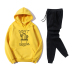 fleece line cactus print hoodie pants two-piece set nihaostyles clothing wholesale NSYAY83195