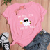 Cartoon cute ghost print short-sleeved T-shirt nihaostyles clothing wholesale NSYAY83279