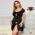 plus size women s lace nightdress nihaostyles clothing wholesale NSMDS77141