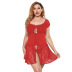 plus size women s lace nightdress nihaostyles clothing wholesale NSMDS77141