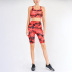 women s digital printing sports bra high waist shorts two-piece yoga suit nihaostyles clothing wholesale NSSMA77197