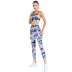 women s printed bra quick-drying pants two-piece yoga suit nihaostyles clothing wholesale NSSMA77198