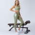 women s quick-drying sports bra with zipper fitness leggings two-piece yoga suit nihaostyles clothing wholesale NSSMA77222