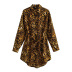 women s leopard print shirt dress with belt nihaostyles clothing wholesale NSXPF77236