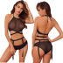 Bra Underwear Garter Belt Three-Piece Bikini Set NSFQQ77258