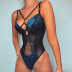 women s Body-sculpting Sling One-piece Swimsuit nihaostyles clothing wholesale NSRBL77280